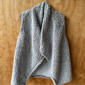 Eddie Bauer Gray Sleeveless Open Front Cardigan Vest